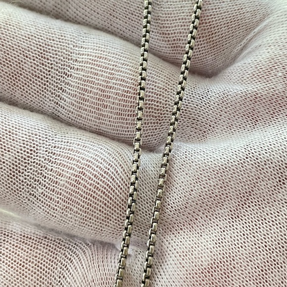 David Yurman 925 & 18k Gold Albion Pendant Necklace with Black Onyx 20" - Picture 6 of 10